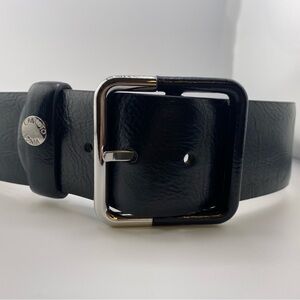 Women’s Black Leather Look Belt